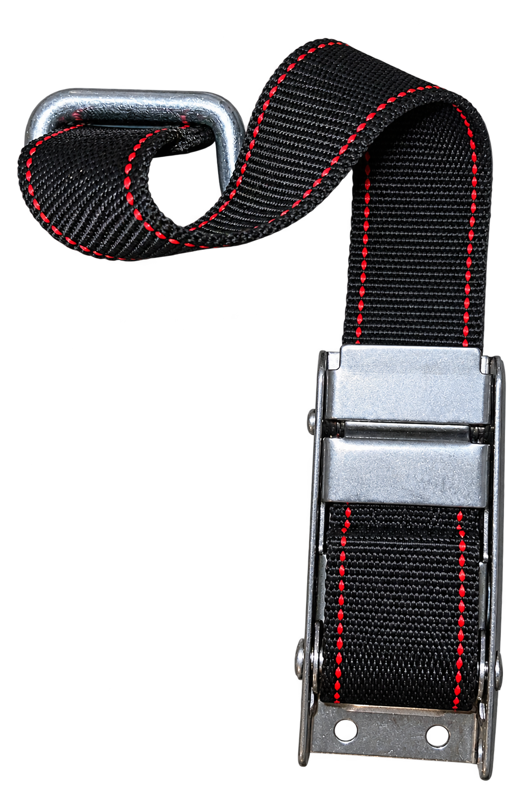 Curtain tensioning strap & buckle