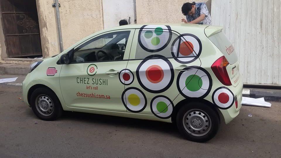 CHEZ SUSHI vehicle graphics